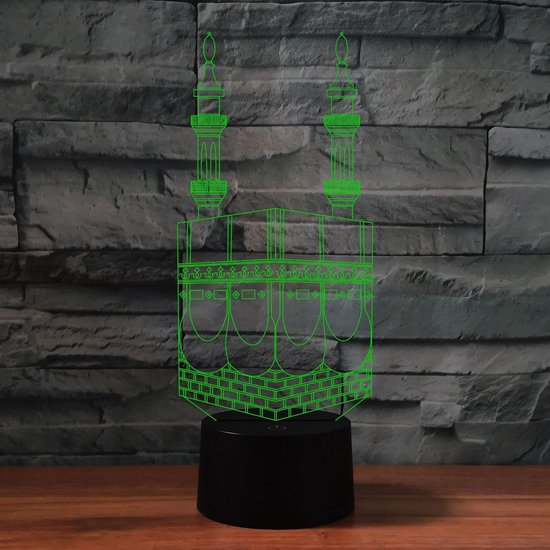 3D Optische Illusie Smart Nachtlampje Islamitische Allah met 16 Kleuren Knipperend & Touch Schakelaar USB Aangedreven, Slaapkamer Bureaulamp voor Kids'Geschenken Huisdecoratie, Beste Verjaardagscadeau 3D Optische Illusie Smart Nachtlampje Islamitische Allah met 16 Kleuren Knipperend & Touch Schakelaar USB Aangedreven, Slaapkamer Bureaulamp voor Kids'Geschenken Huisdecoratie, Beste Verjaardagscadeau