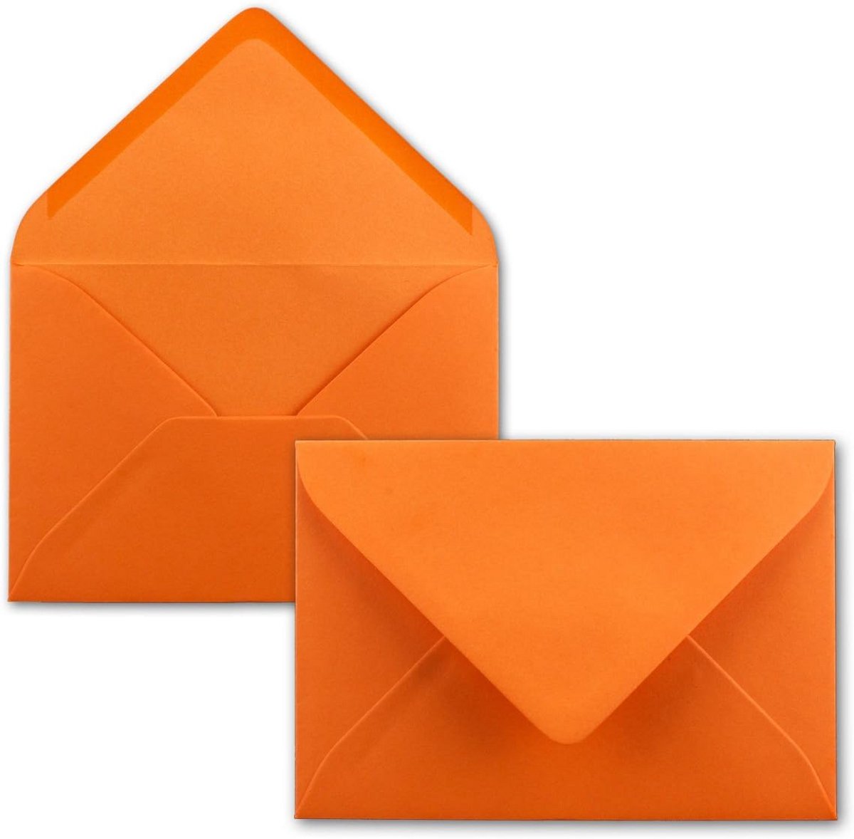 Kleine Enveloppen met Spitse Klep DIN C7 Oranje 100 Stuks