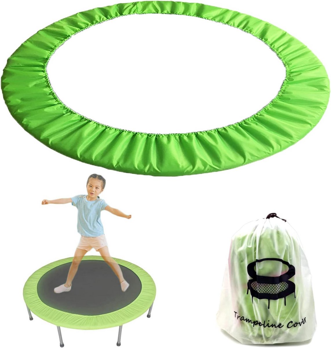 Veiligheidsrand 36 Inch voor Kleine Trampoline - Stootkussen voor 6 Gaten - Oxford Doek