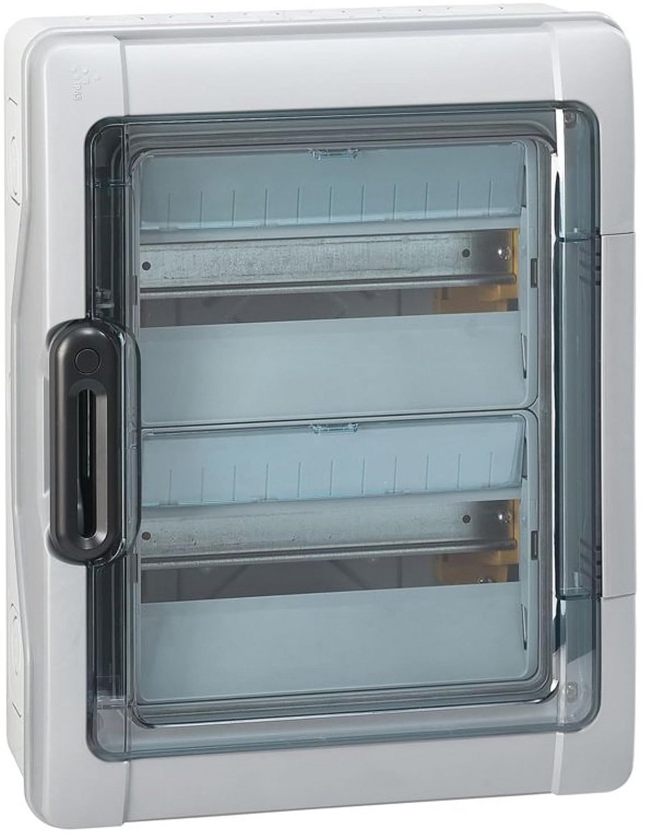 Opbouw Zekeringkast Vochtbestendig IP65 - 2 Rijen, 24 Modules - Uitbreidbaar voor Binnen & Buiten