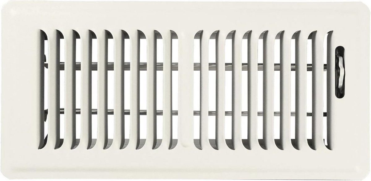 Premium Vloerregister Warm Wit 4x10 cm - Heavy-Duty Ventilatiedekking voor Efficiënte Luchtcirculatie