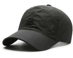 Geperforeerde Baseball Cap – Ademende, Sneldrogende Sportpet met Verstelbare Pasvorm en Zonbescherming voor Heren en Dames – Zwart