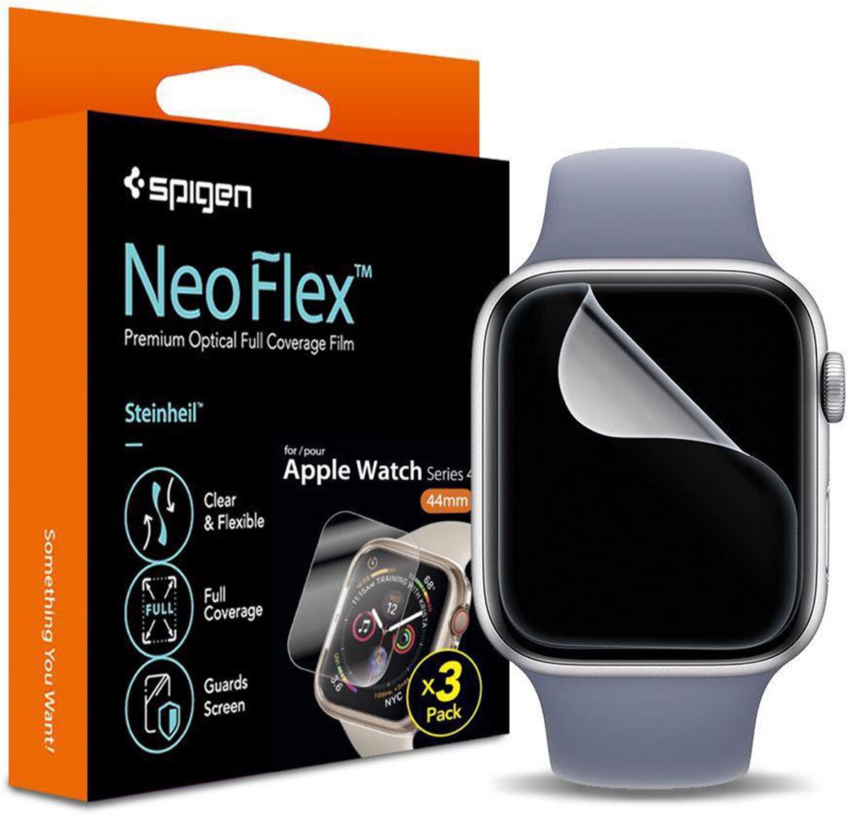 Spigen Neo Flex Screen Protector Geschikt voor Apple Watch 4/5/6/7/8/SE 40/41mm - 3 Pack
