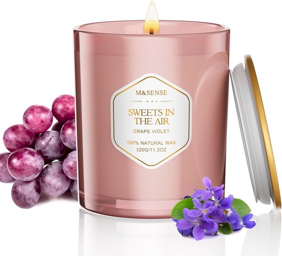 Cocorrína Candle Geurkaars in glas, Marokkaanse barnsteen, brandduur