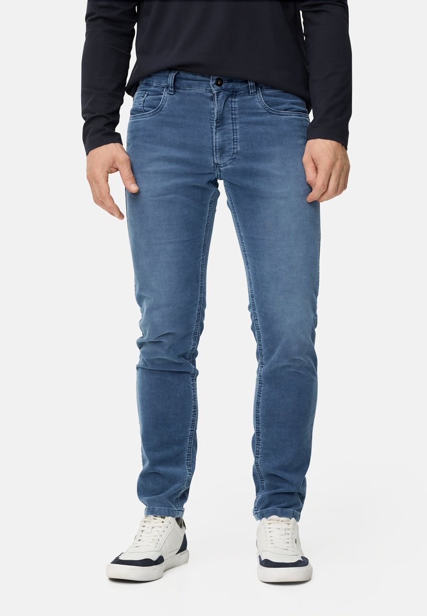 camel active Slim Fit 5-pocket broek - Maat menswear-33/30 - Inktblauw