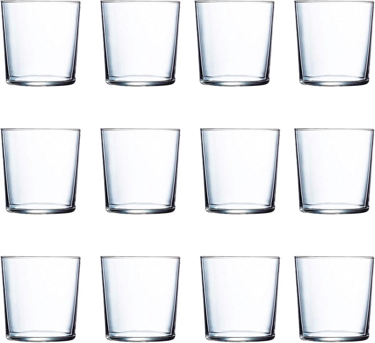 Set van 12 Drinkglazen 360 ml Transparant Vaatwasmachinebestendig