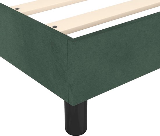 vidaXL Cadre à sommier tapissier Velours Vert foncé 140x190 cm - Cadre de lit à sommier tapissier - Cadres de lit à sommier tapissier - Lit - Meubles de chambre