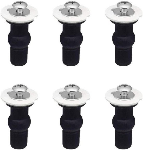 Universele wc-bril bevestigingen, 2 stuks snelsluiting bovenscharnieren bevestigingen roestvrij staal vervangende wc-bril set met expansie schroeven en bouten, 45mm/1,77 inch diameter