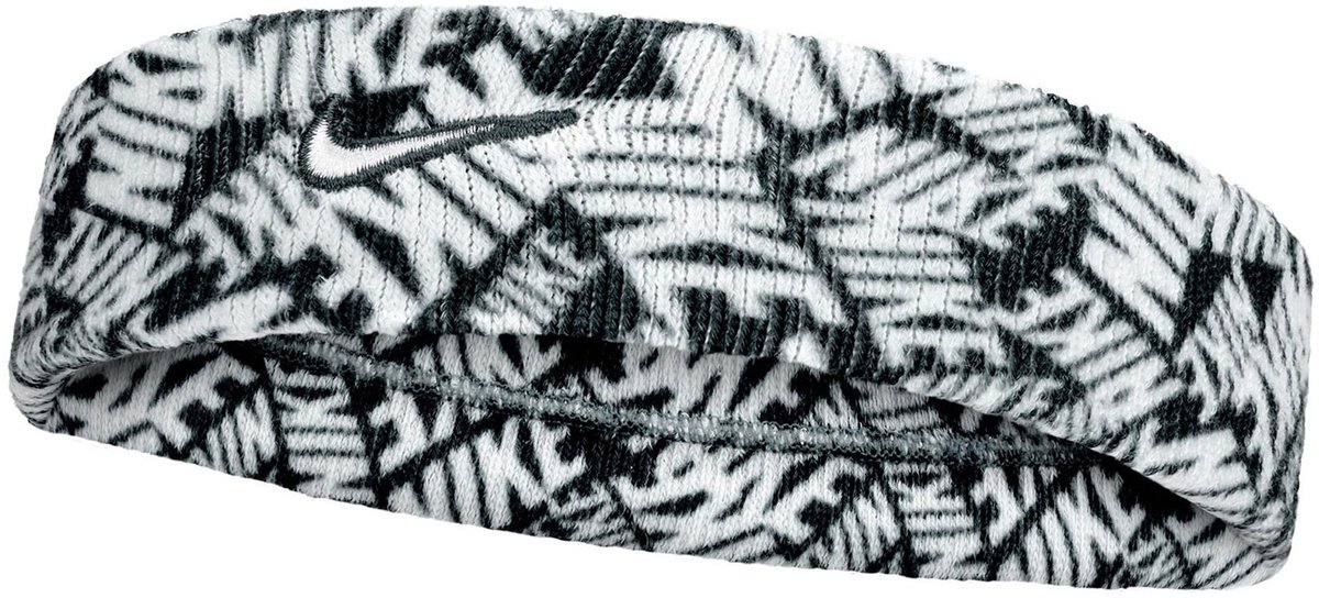 Nike Dri-Fit Swoosh Classic Printed Hoofdband Senior Zwart