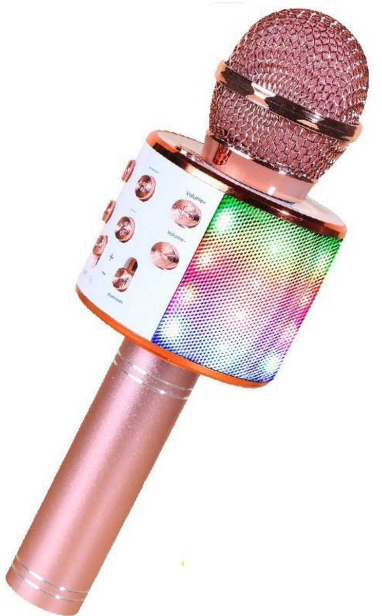 Microfoon - Karaokemicrofoon - Kindermicrofoon - Draadloos Bluetooth - Draagbaar - Compatibel met smartphones en computers - Geschikt voor feestjes, karaoke thuis