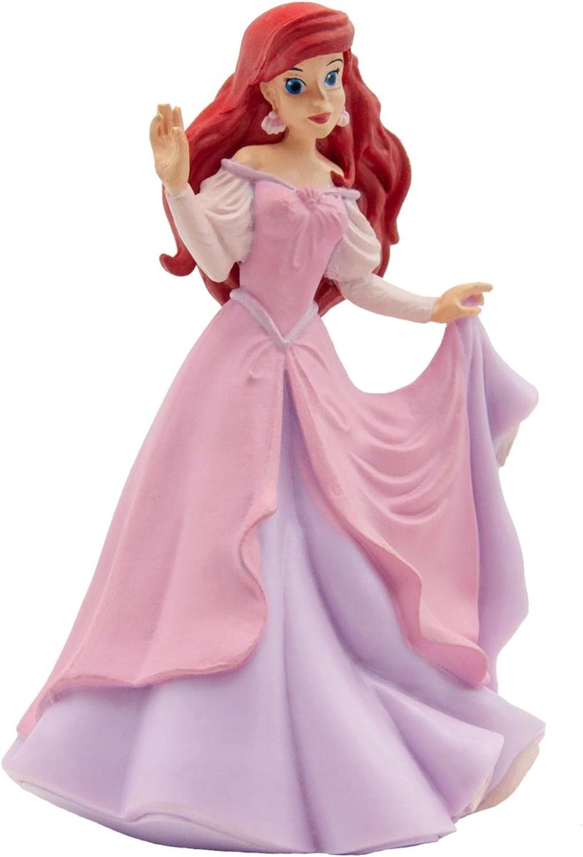 Bullyland 12312 – Speelfiguur Disney Ariël in roze jurk – levensecht en detailrijk vormgegeven – ideaal als klein cadeau, taartfiguur of vrolijk verzamelobject voor kinderen vanaf 3 jaar