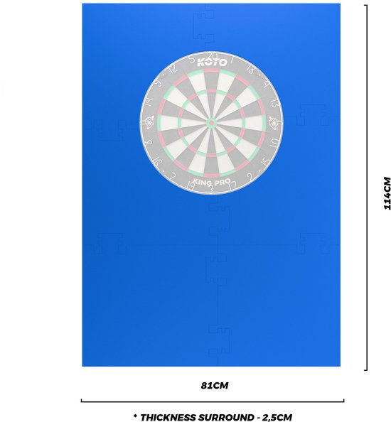 KOTO - 6PCS. Dart Surround Blauw - Vierkant - Dartbord Surround Ring - EVA - Economisch & Duurzaam - Beschermd Muren & Dartpunten van Merkloos — afbeelding 3