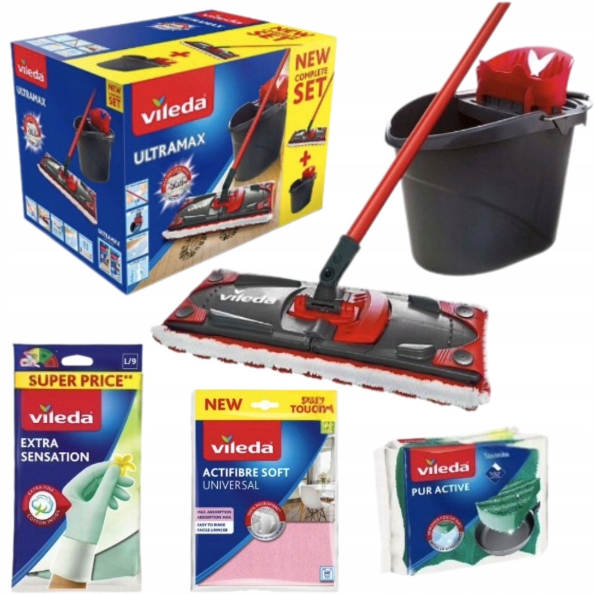 Vileda Ultramax Vloermopset met Emmer in Accessoires
