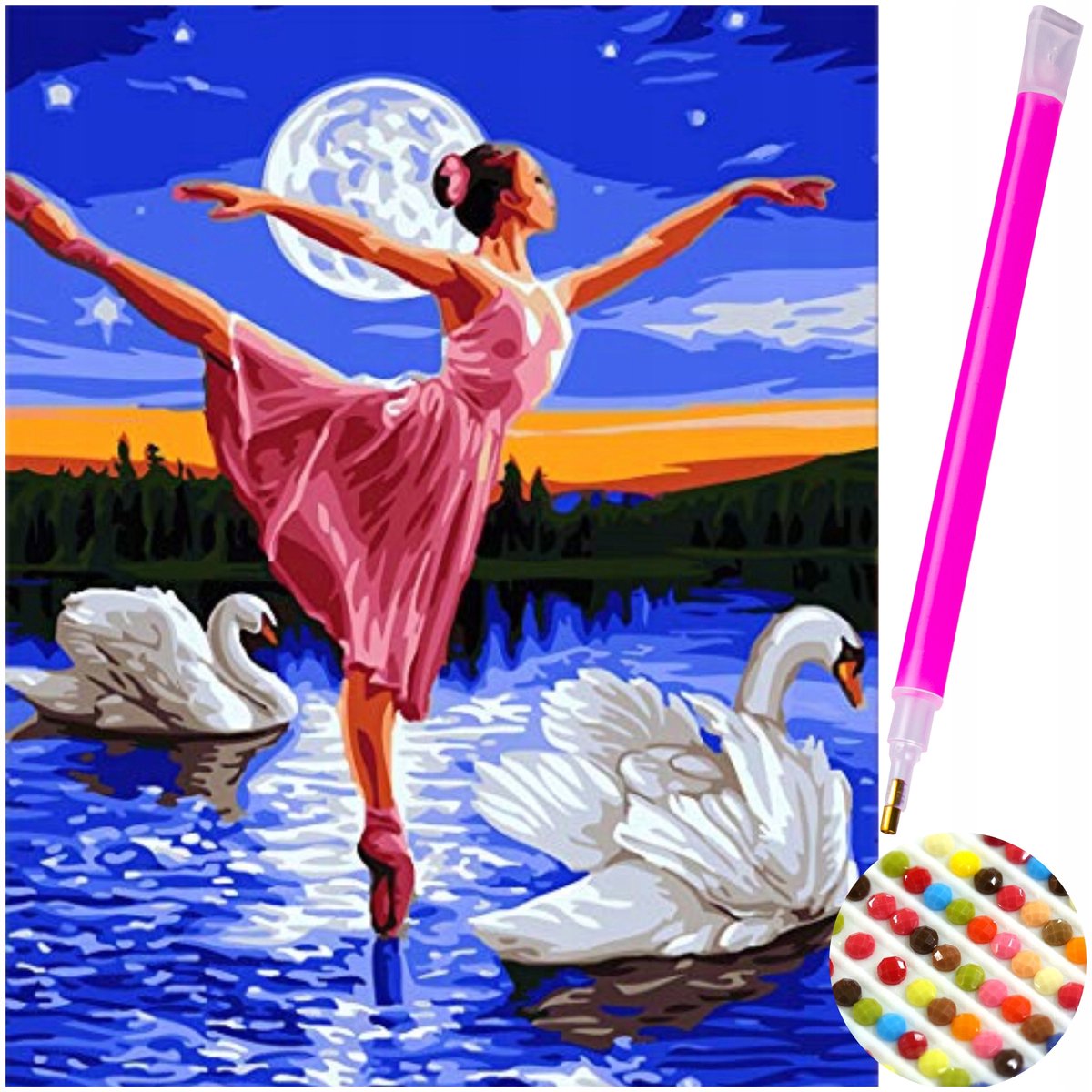 Diamant Schilderen Baletdanseres 5D Mozaïek Kit 30x40cm