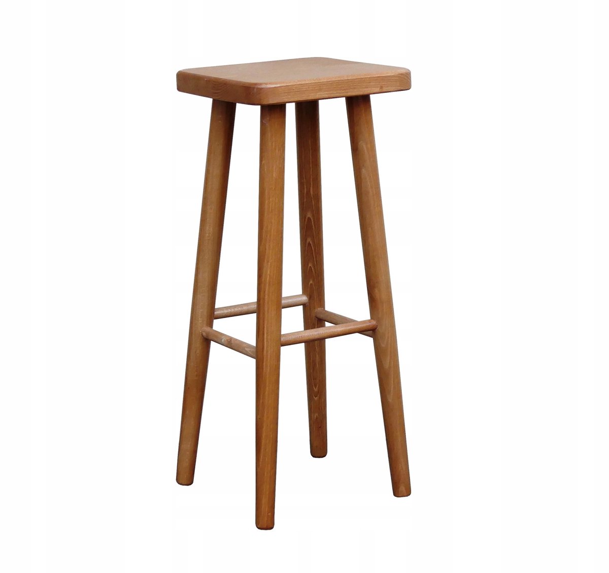 Houten Bar Kruk 70cm - Massief Beuken, Olfkleurig