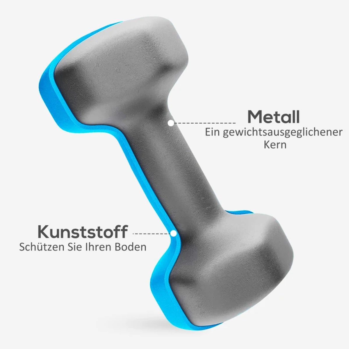 Halterset met Halterstandaard - Dumbells - Gewichten - Dumbells set van 6 Halters - Gewichten Fitness - 2 x 1 kg, 2 x 3 kg, 2 x 5 kg - Halter set voor Krachttraining, Workout, Gym thumbnail 6