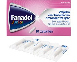 Panadol Junior Paracetamol 125mg - 1 x 10 zetpillen