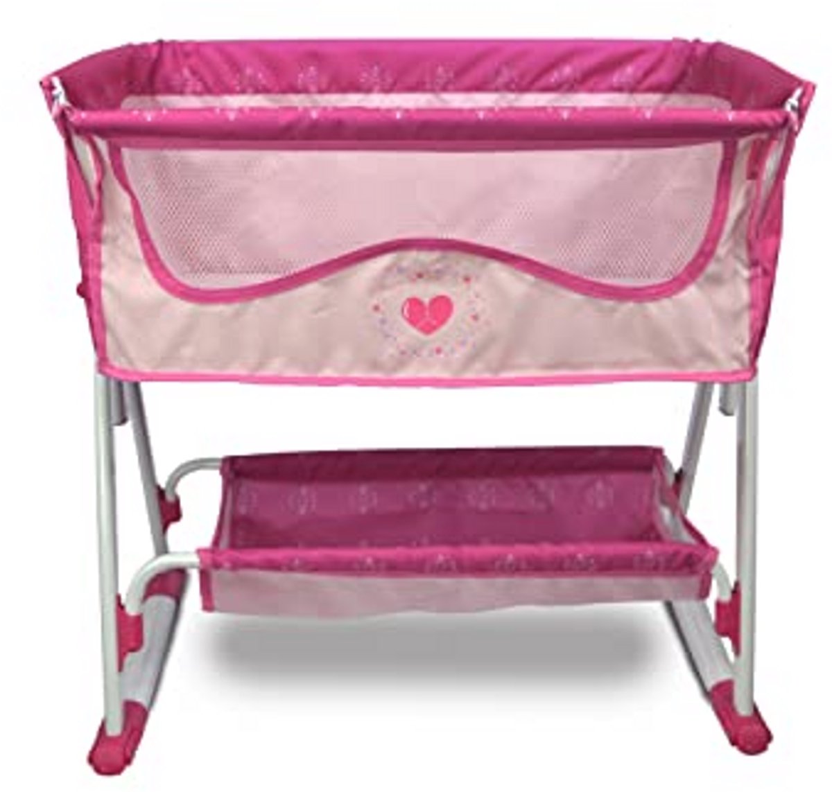Poppenbed en Schommels voor 45 cm Poppen - Roze