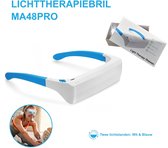 MedAes Lichttherapiebril MA48PRO - Alternatief voor 10.000 LUX Daglicht Lamp - Incl. Opbergcase - Daglichtbril - LED Lichttherapie - Daglicht Bril - SAD Daylight Therapy
