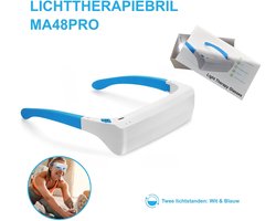 MedAes Lichttherapiebril MA48PRO - Alternatief voor 10.000 LUX Daglicht Lamp - Incl. Opbergcase - Daglichtbril - LED Lichttherapie - Daglicht Bril - SAD Daylight Therapy