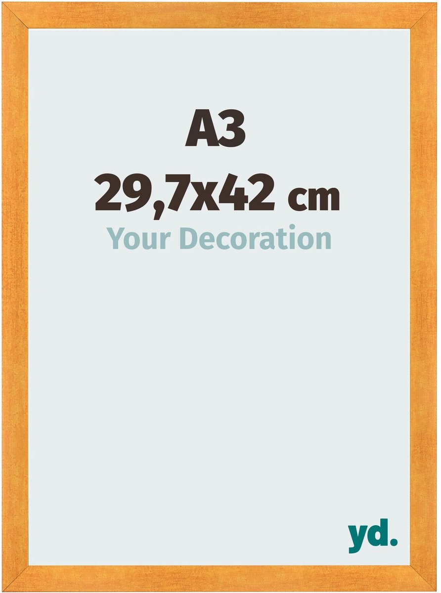 yd. Your Decoration - Fotolijst A3 29,7x42 cm - MDF - Oranje - Pisa