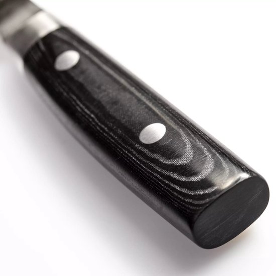 Yaxell Japonais - Série Zen - Couteau à Découper - Acier VG-10 - 61 HRC - Lame 15 cm - Acier Damas 37 Couches - Manche Toile-Micarta
