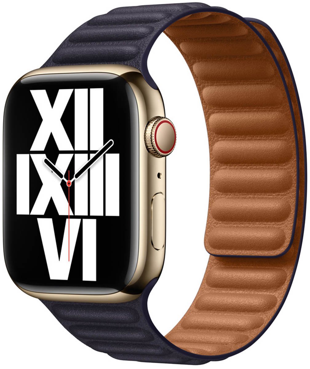 Apple Watch bandje - Leer - 42/44/45/49 mm - Ink - M/L
