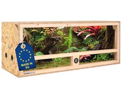 Houten Terrarium 100x40x40 cm met Ventilatie en Hygrometer voor Reptielen en Amfibieën