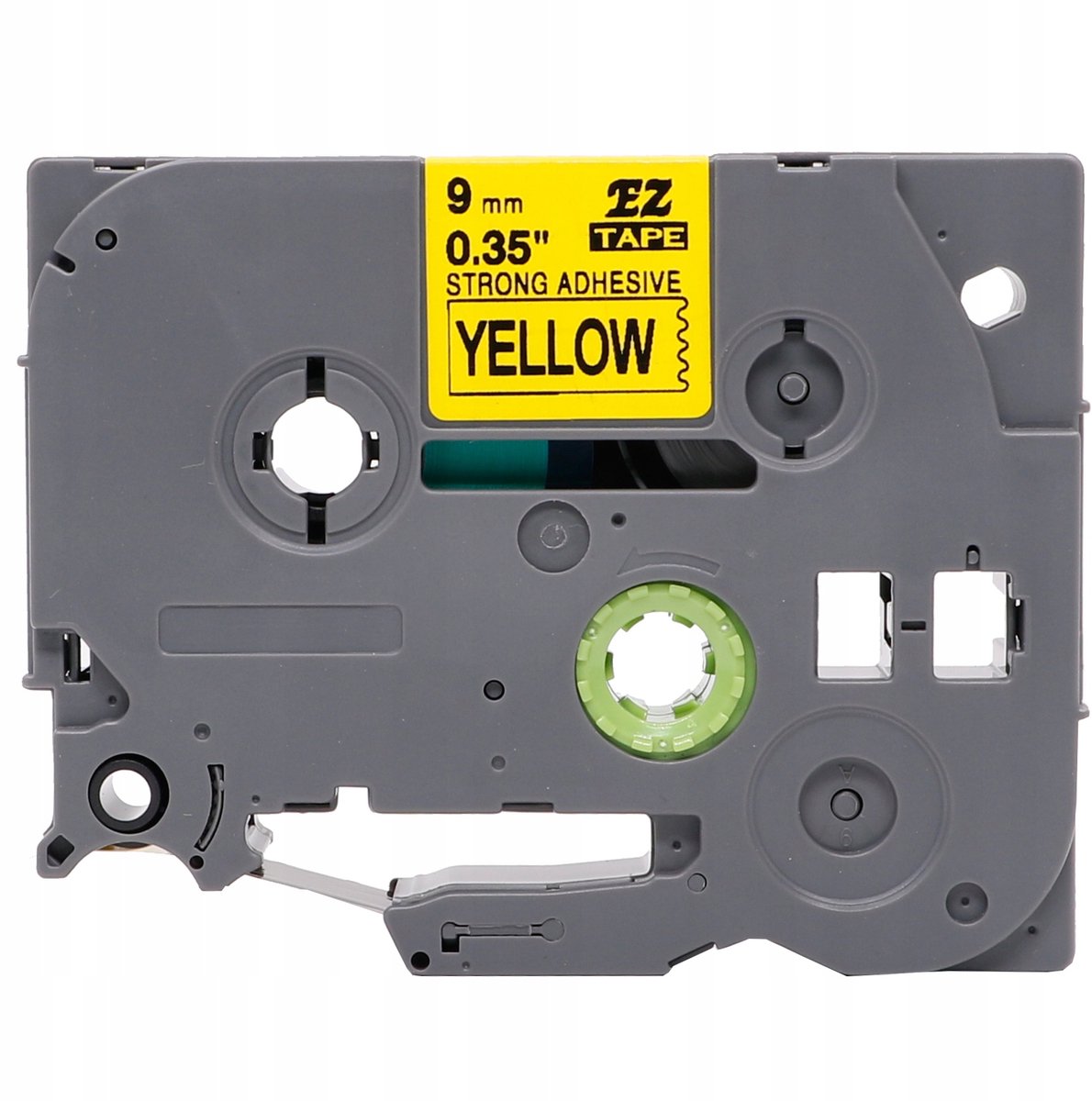 Brother TZe-S621 tape 9mm, sterke lijm, geel/zwart