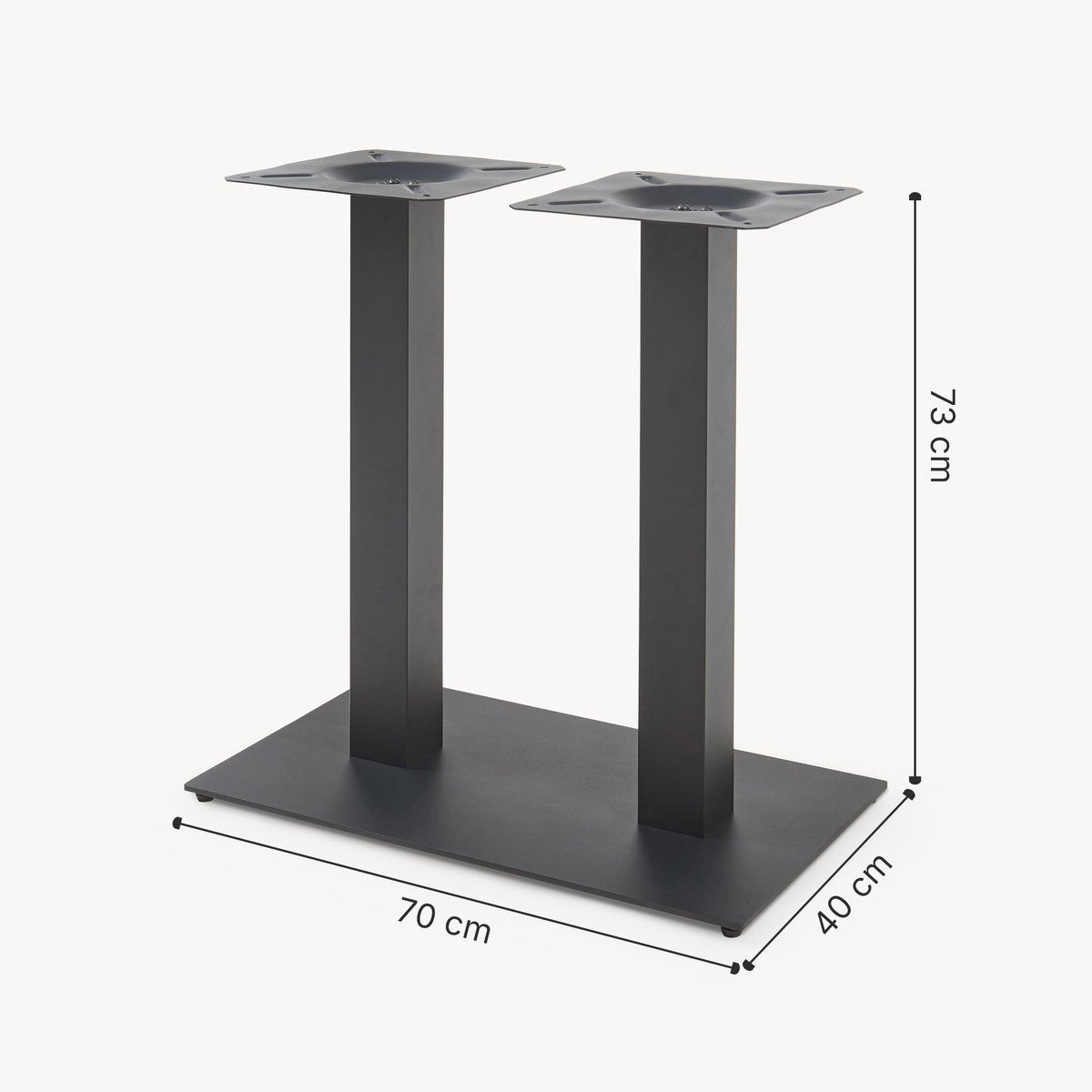 Tafelonderstel Vadejord verstelbaar 70x40x73 cm zwart [en.casa]