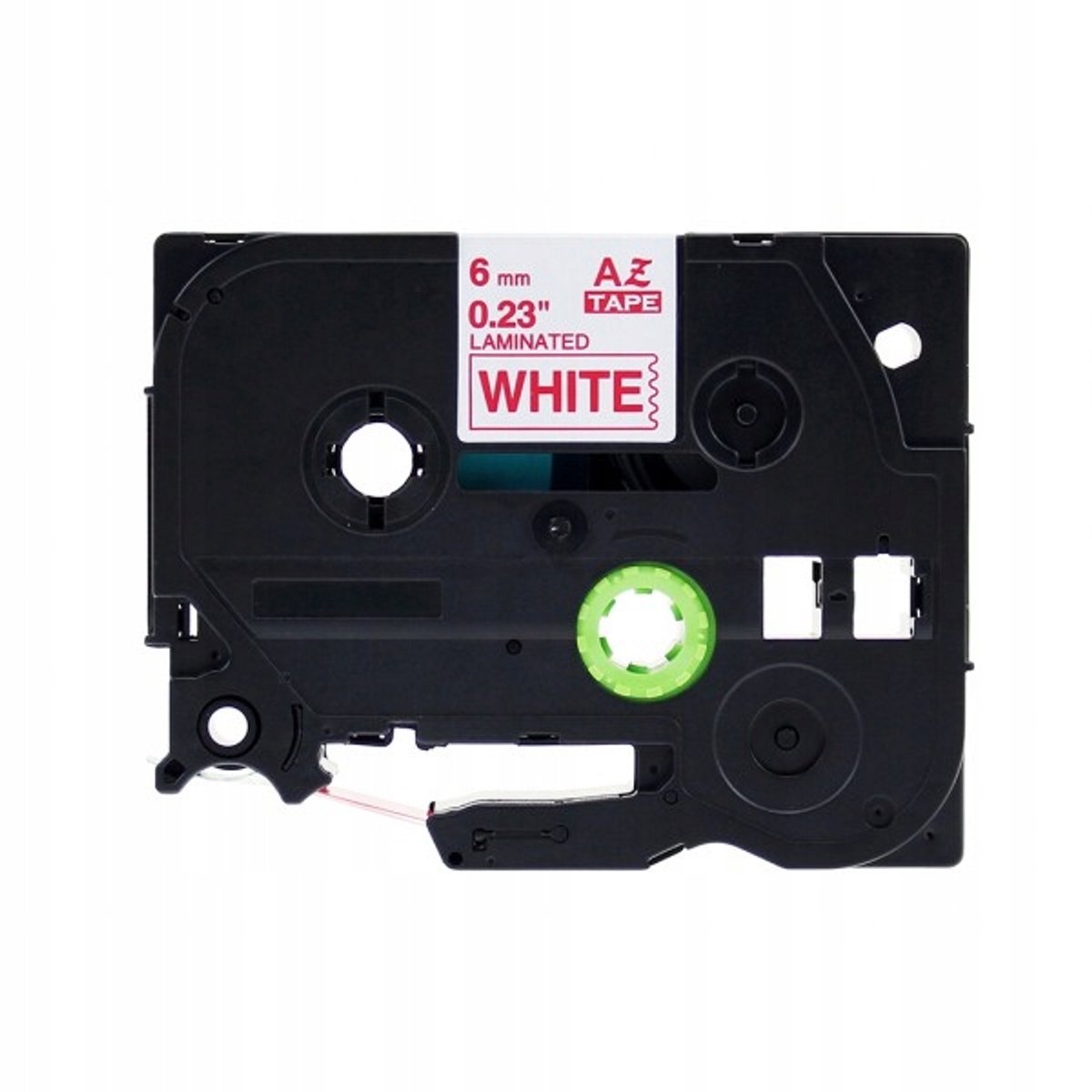 Brother TZe-212 tape 6mm wit/rood compatibel P-Touch