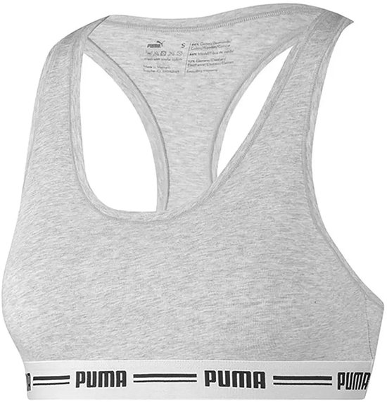 PUMA PUMA WOMEN RACER BACK TOP 1P HANG Soutien-gorge femme - gris chiné - Taille S