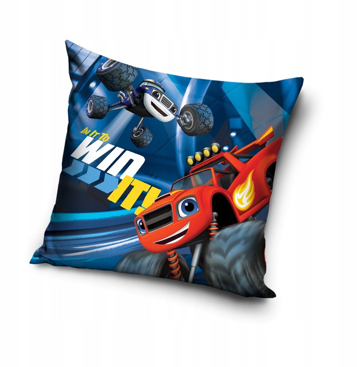 Blaze Autko Kussensloop 40x40 cm - Kinderkamer Decoratie