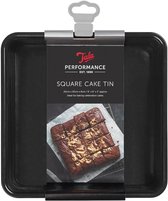Tala Performance – Vierkante Bakvorm met Losse Bodem – 20 cm – Dubbele Anti-aanbaklaag – Brownie & Taartvorm – Ovenbestendig Koolstofstaal