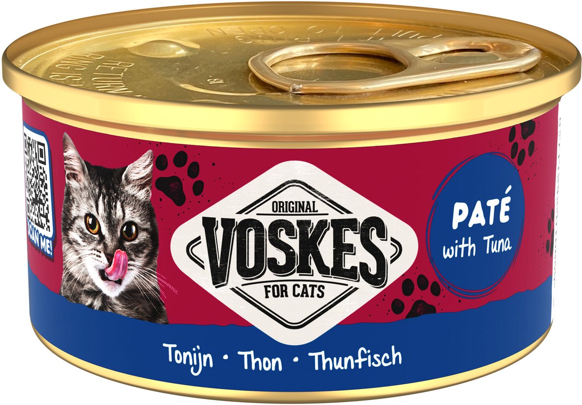 Voskes Voskes Paté Kattenvoer - Kip en rund - 24 x 85 g