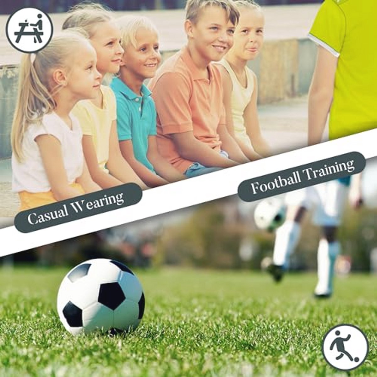 Voetbal Trainingspak voor Kinderen - Comfortabele Voetbalkleding met T-shirt en Shorts