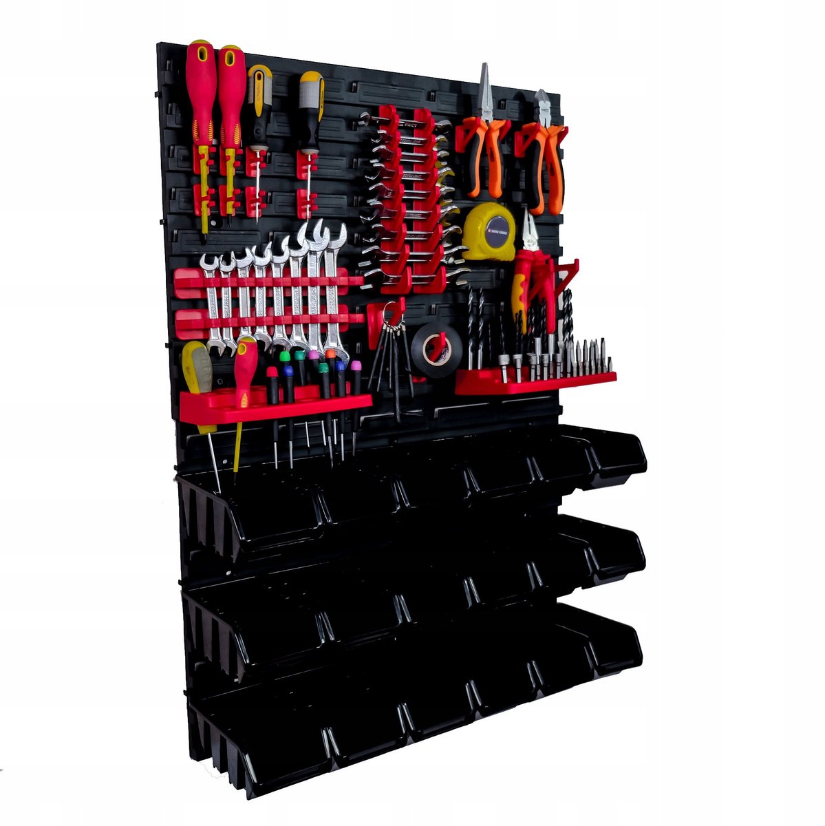 Gereedschapsbord 57x78 cm met 18 Bakjes en Ophanghaken