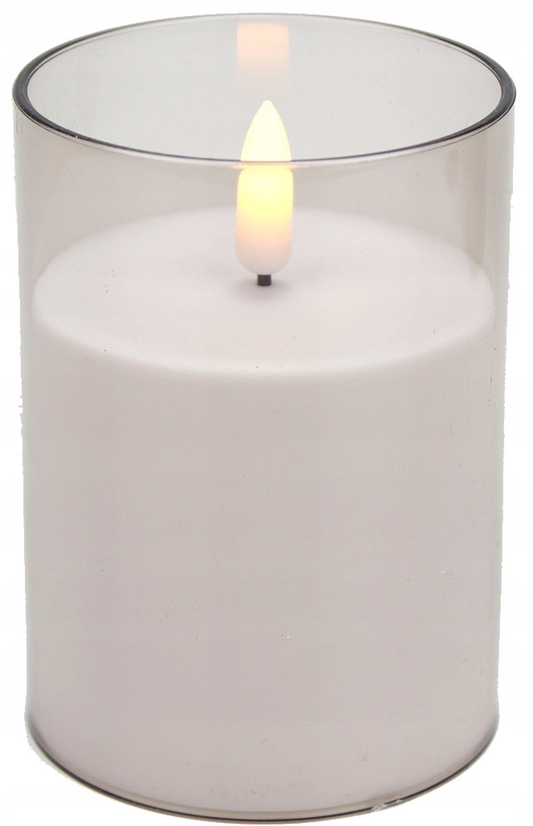LED Kaars in Buis - 10cm Hoog, 7cm Diameter - Inclusief Batterijen