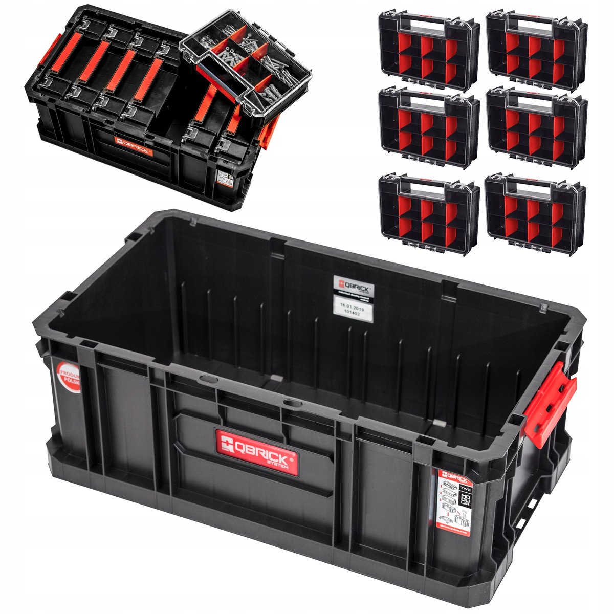 Qbrick System Two Toolbox Plus met 6 Organizers