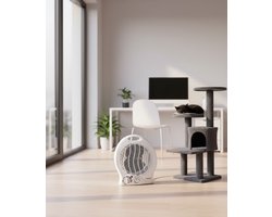 Compacte Ventilatorkachel 2000W met Thermostaat en Koelfunctie – Elektrische Verwarming met 3 Warmtestanden, Oververhittingsbeveiliging en Handvat – Ideaal voor Slaapkamer, Kantoor of Caravan – Wit – Novihome