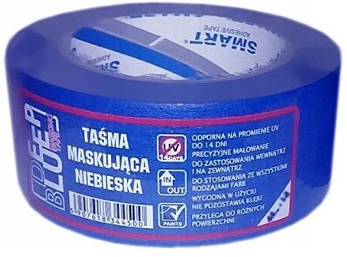 Blauwe SchilderTape SMART 48mm x 50m - UV-bestendig & Sterke Kleefkracht