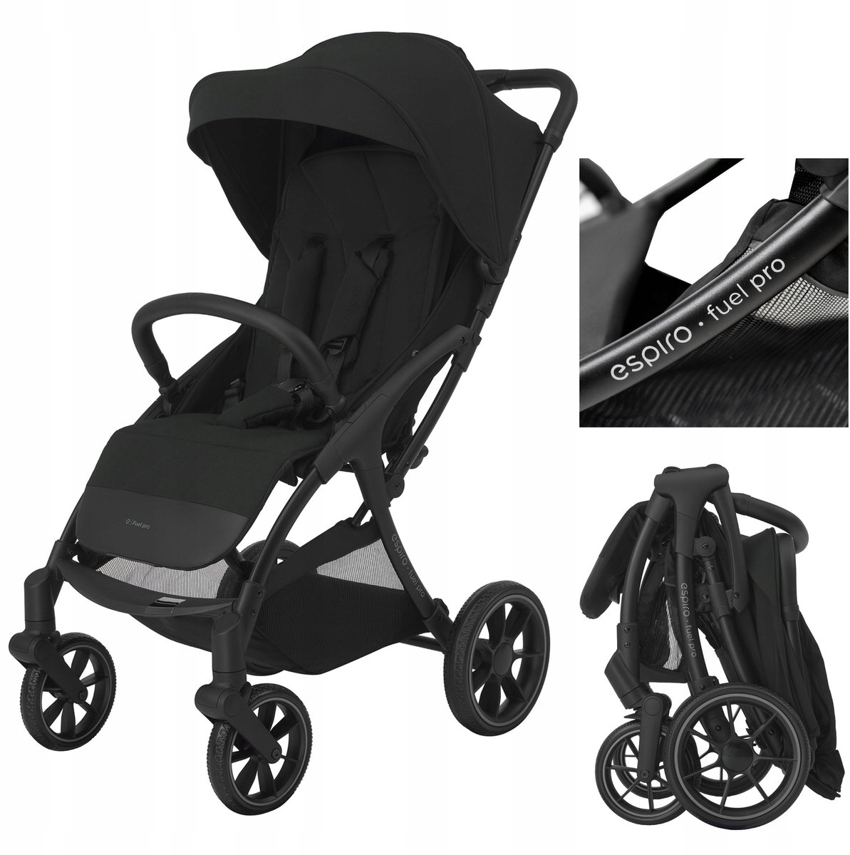 Espiro Fuel Pro kinderwagen: lichtgewicht, Automaat Opvouwbaar, Grote Wielen