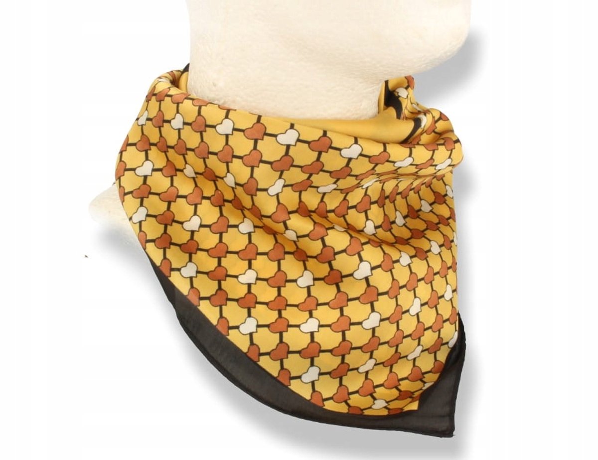 Gawroszka Sjaal - Bloemrijk, Elegant, Koperkleurig
