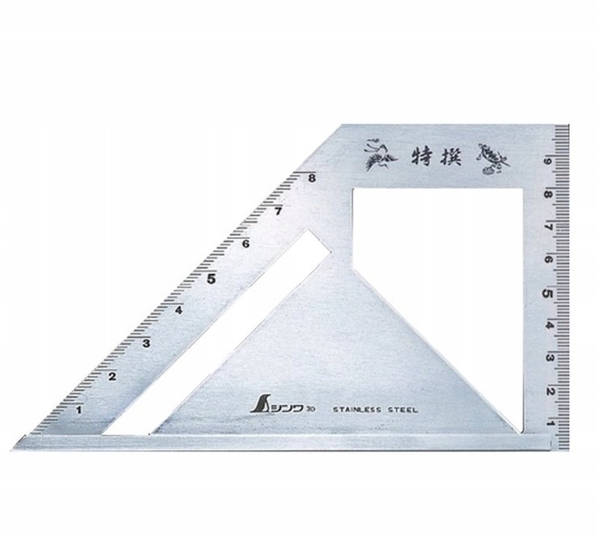 Shinwa Stalen Timmerman Hoekmeter met Voet - 45/90 Graden