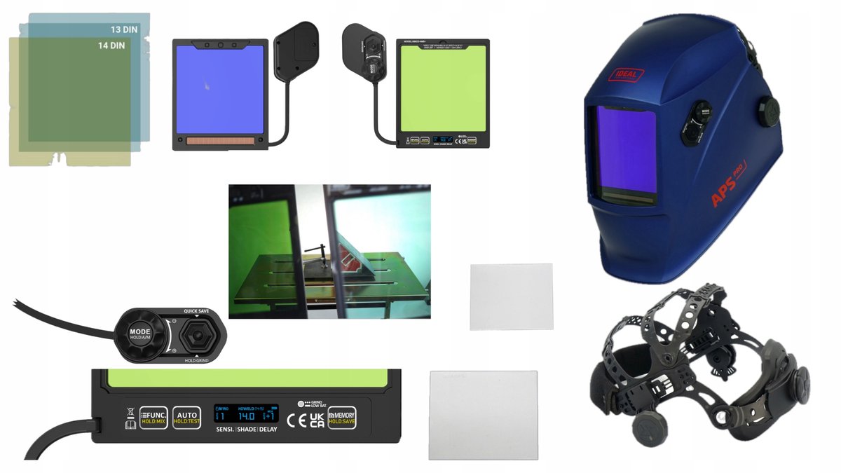 Automatische Lashelm APS Pro X99CD Blauw Mat TrueView+ DIN 3-14