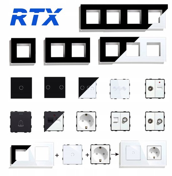 RTX SH Wit frame 1-module PVC voor Smart Home-systeem | bol