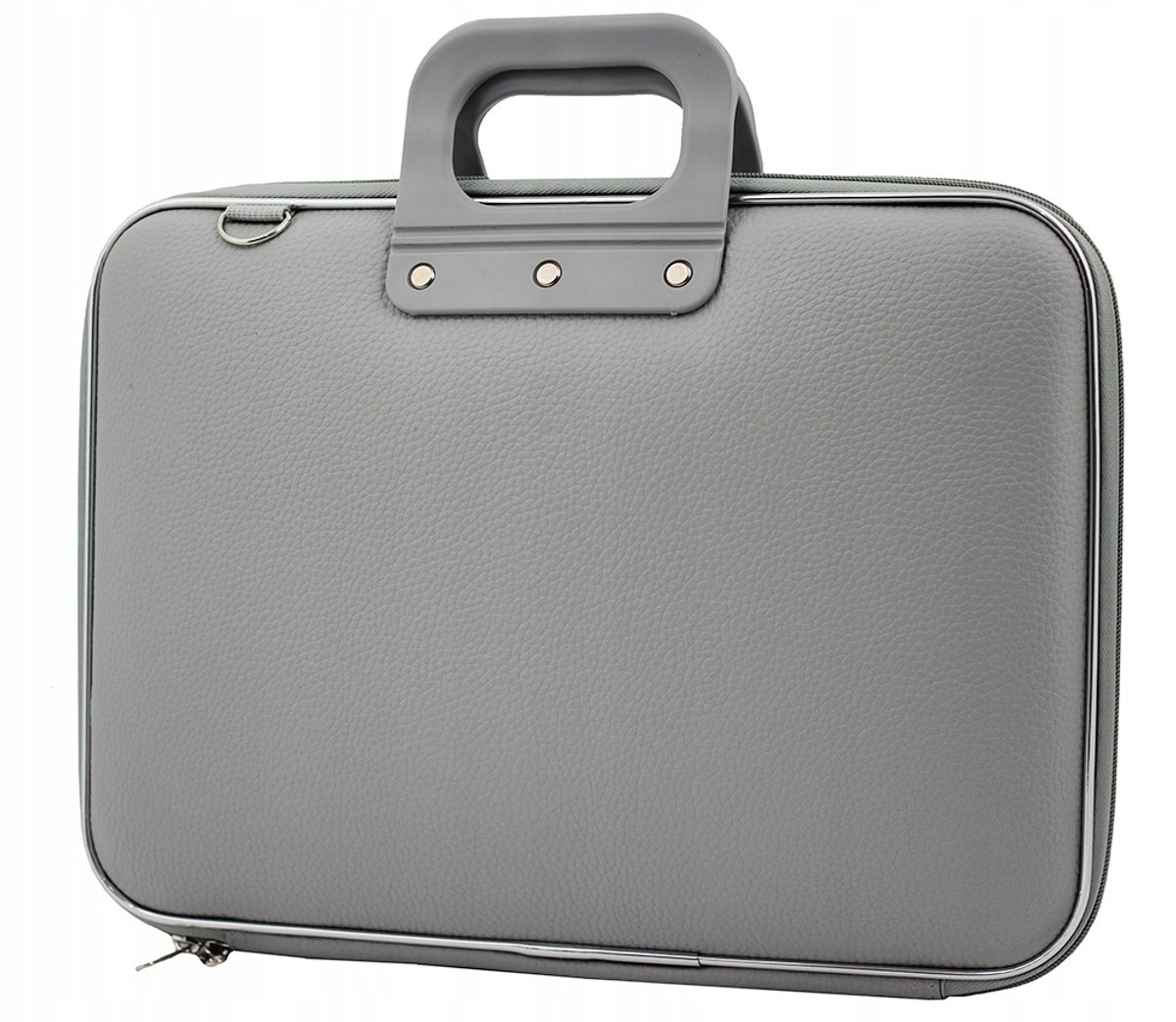 Laptoptas Aktetas Leer 15-16 inch Lichtgrijs