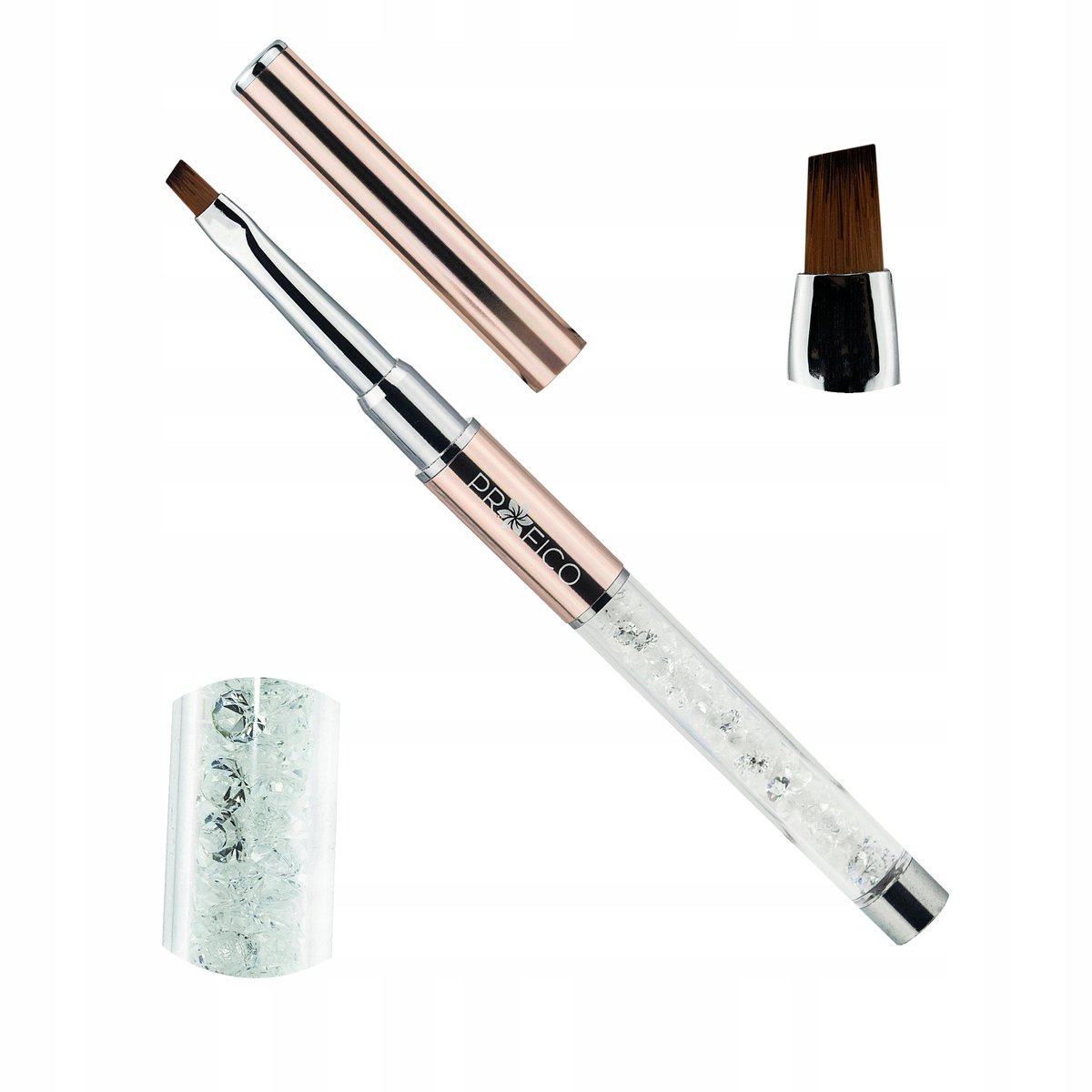 Profico Crystal Brush P12 #4 - Schuin voor gel en acryl