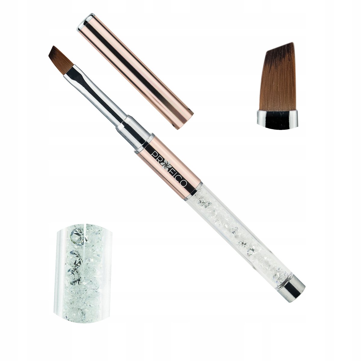 Profico Crystal P12 #8 Kwast voor Gel & Acryl - Schuin