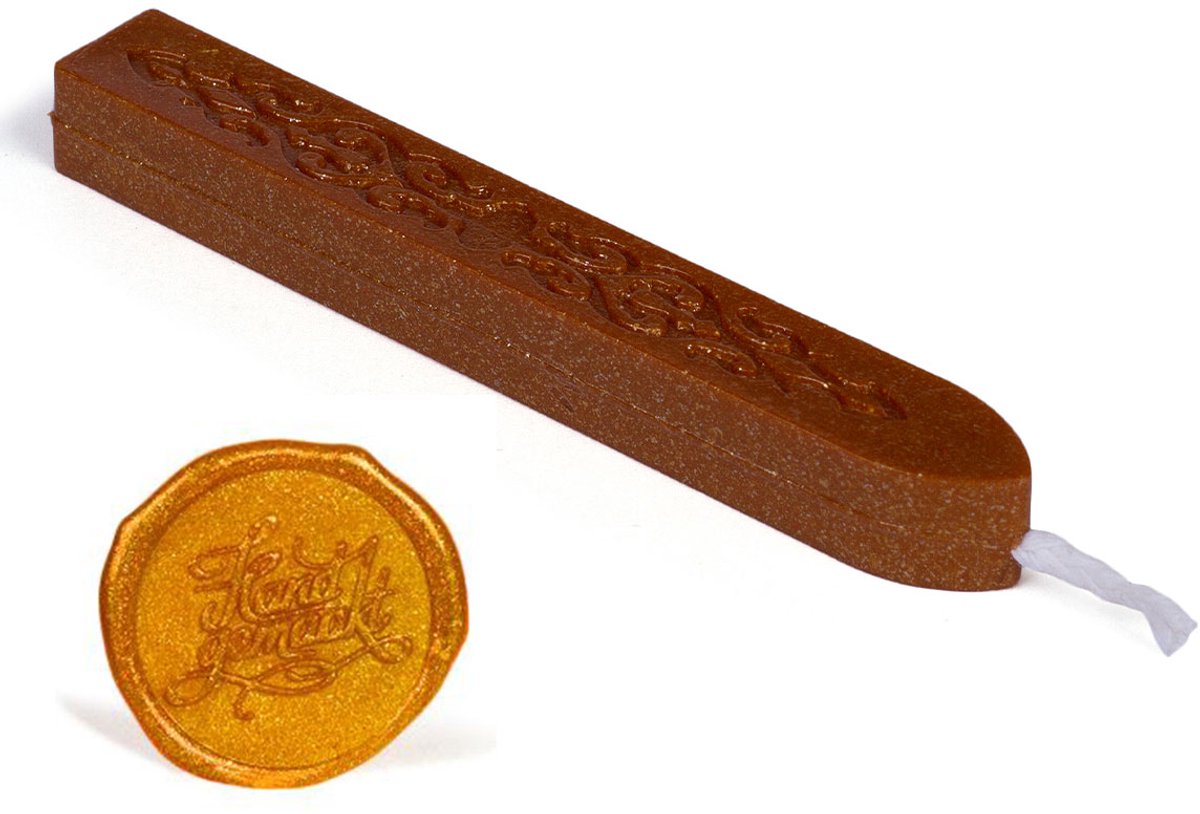 Posta | buigzame lak met lont | 1 staaf | Caramel